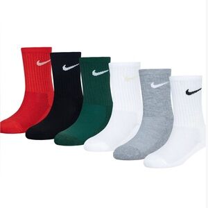 Nike Kids Holiday Crew Socks 6-Pack